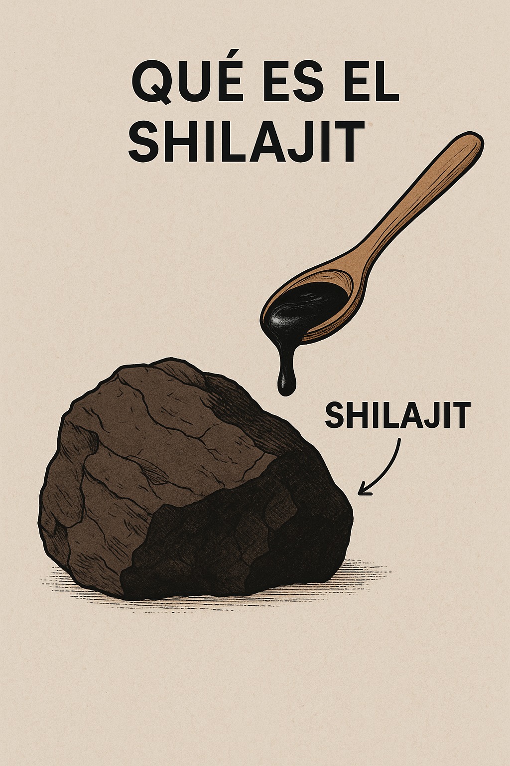 Resina de Shilajit purificada en un frasco, ilustrando qué es el Shilajit